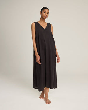 V Neck Dress / Black
