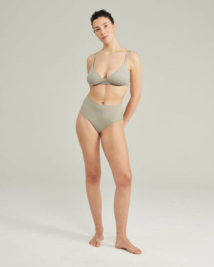 Stretch High Waisted Brief / Sage