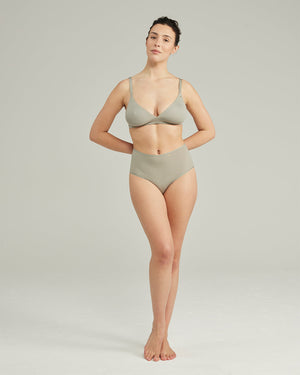 Stretch High Waisted Brief / Sage