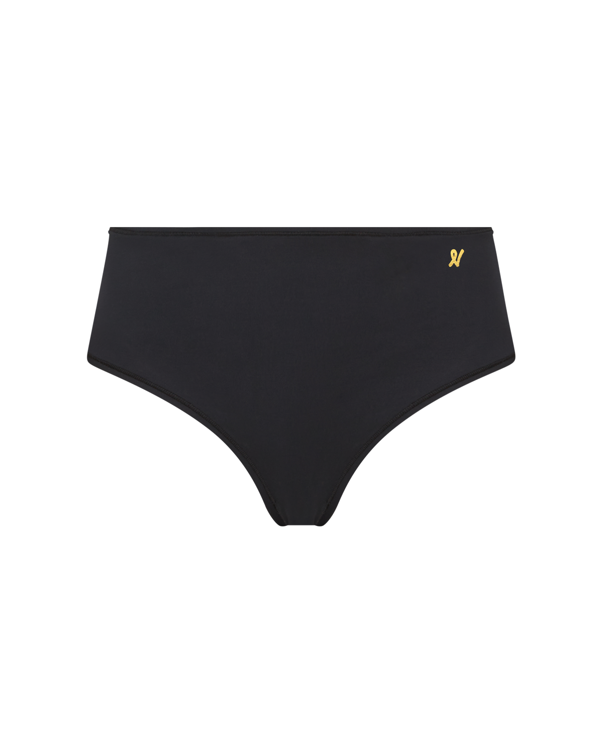 Slip bikini a vita media / Nero