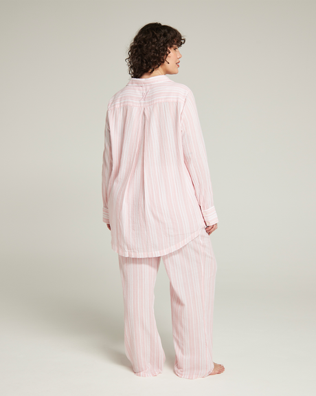 Midi Shirt / Pink Stripe