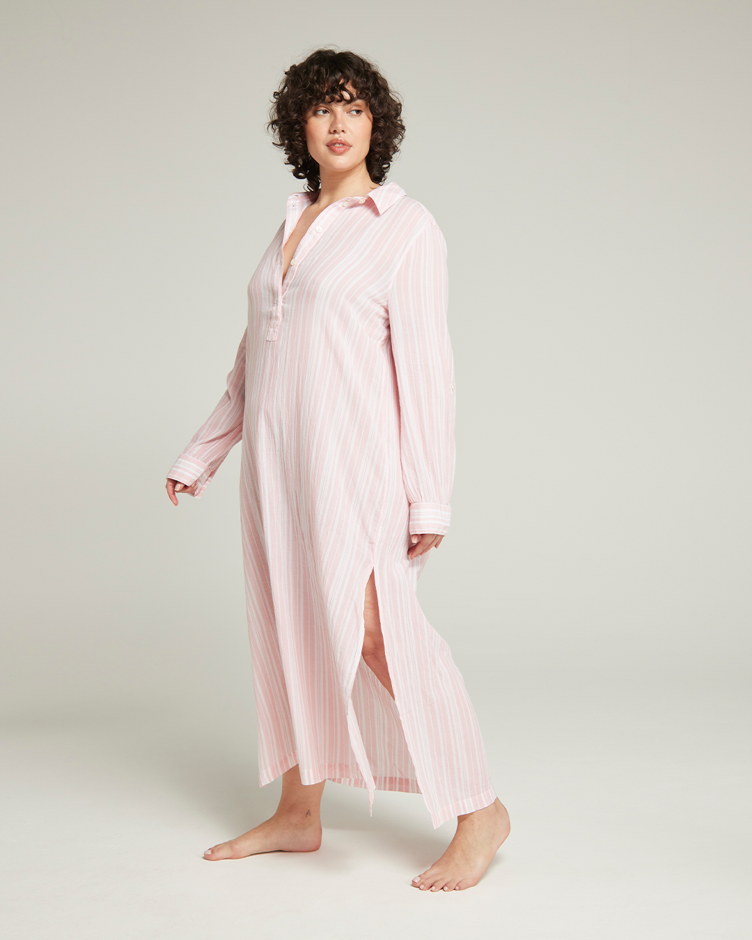 Maxi Shirt / Pink Stripe