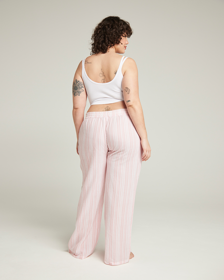 Pantaloni classici / a righe rosa
