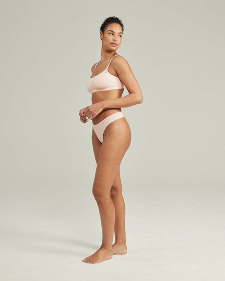 Scoop Neck Bralette / Pink