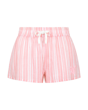 Boxer classique à rayures roses