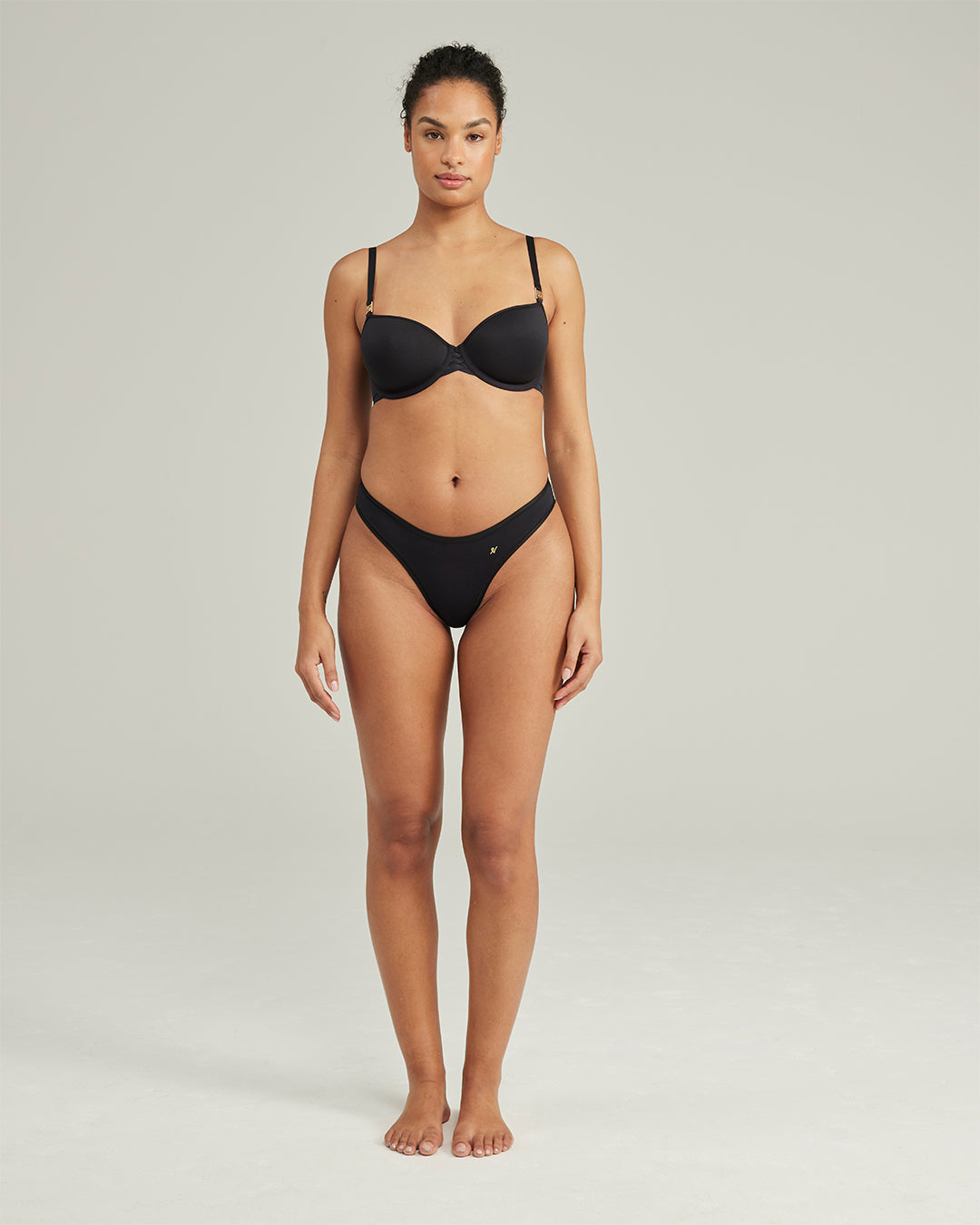 Soutien-gorge t-shirt extensible / Noir