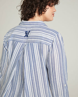Maxi Shirt / Navy Stripe