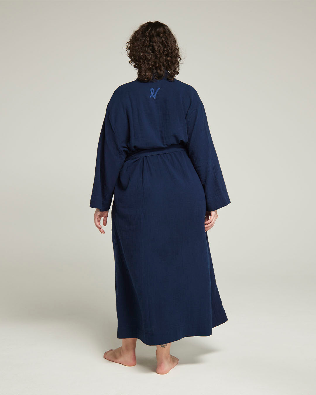 Vestaglia con cintura / Blu navy